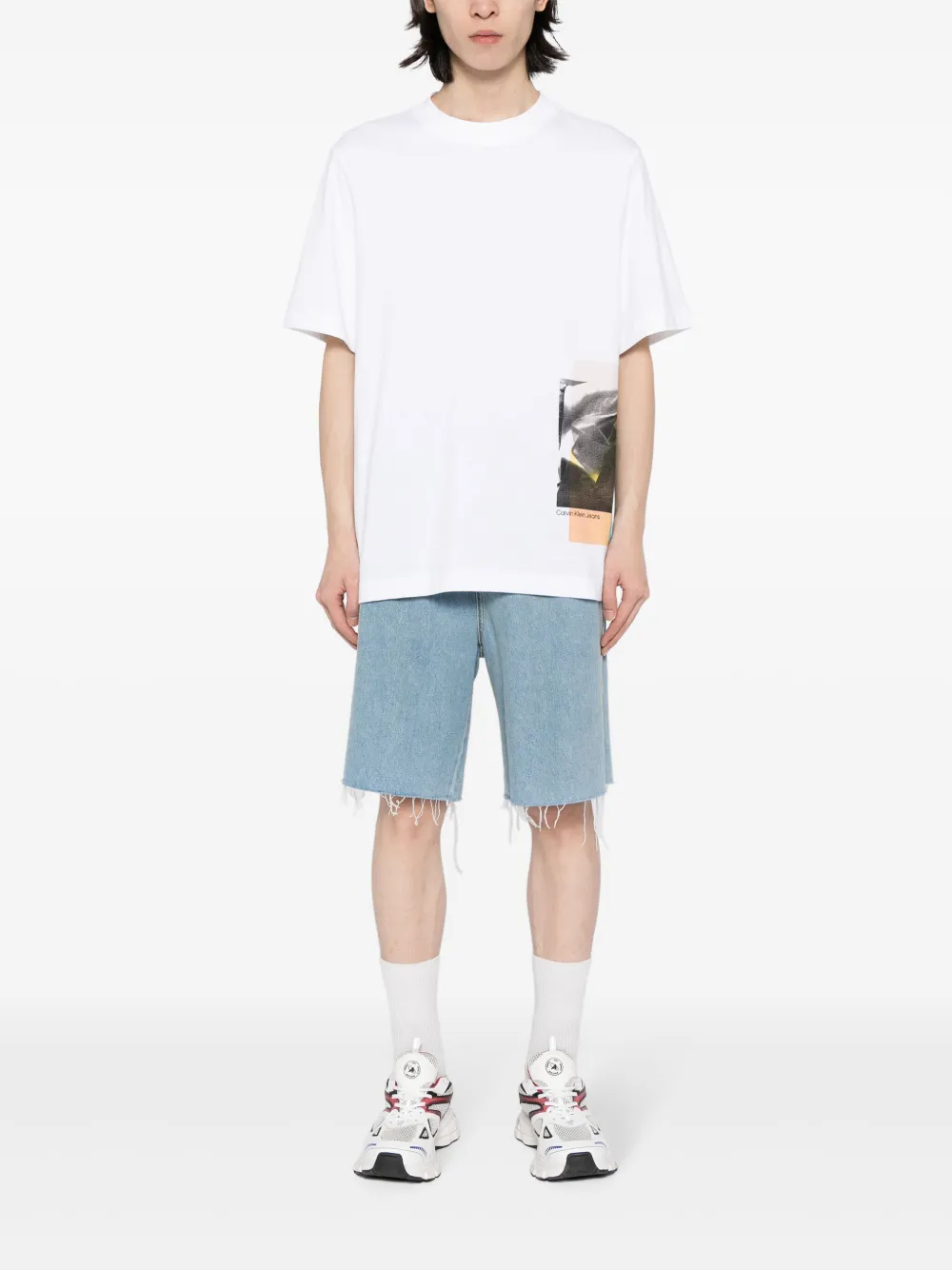 Calvin Klein Katoenen T-shirt met logoprint - Wit