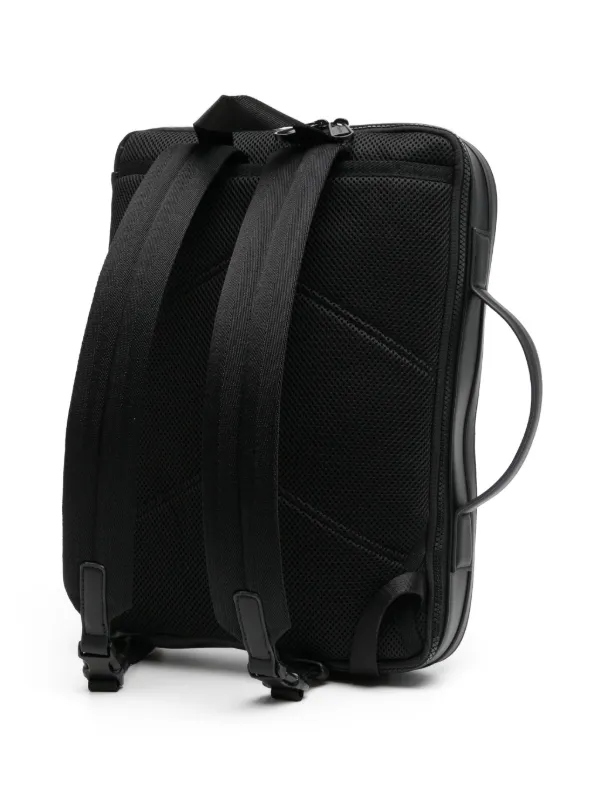 Calvin Klein logo debossed faux leather Laptop Bag Black FARFETCH AZ
