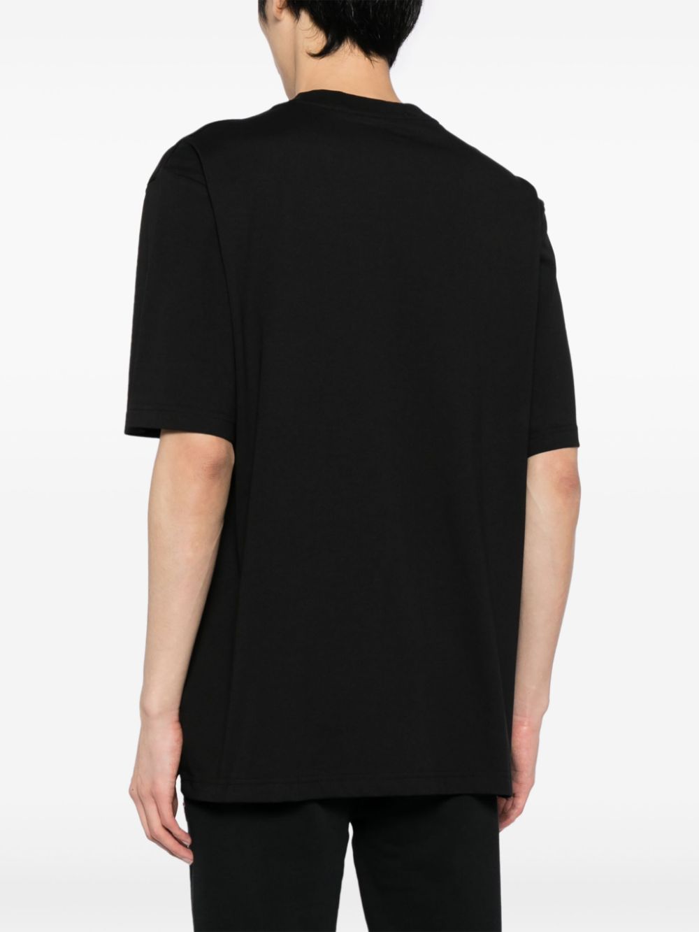 Shop Calvin Klein Logo-print Cotton T-shirt In Black