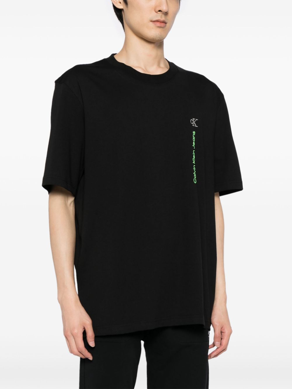 CALVIN KLEIN LOGO-PRINT COTTON T-SHIRT 