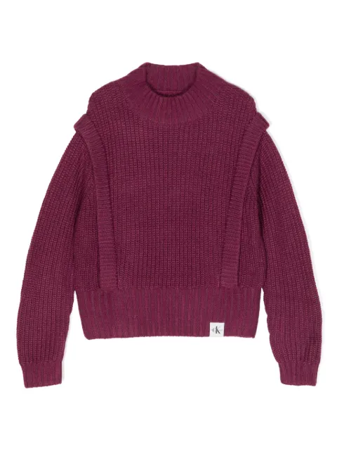 Calvin Klein Kids layered ribbed-knit jumper
