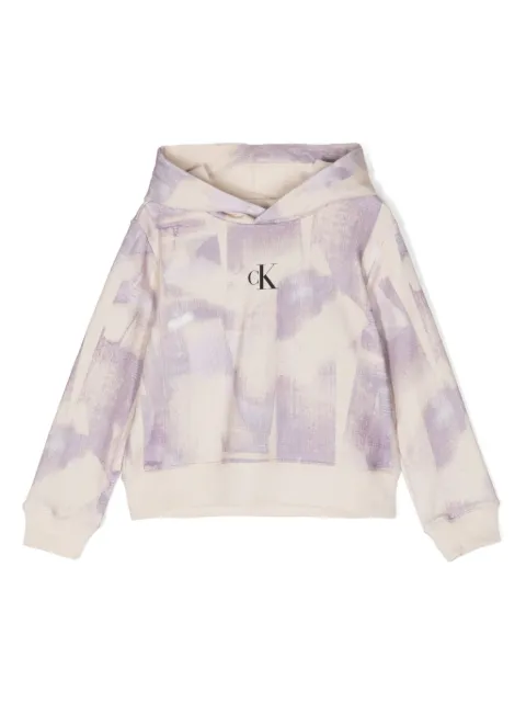 Calvin Klein Kids brush stroke-print hoodie