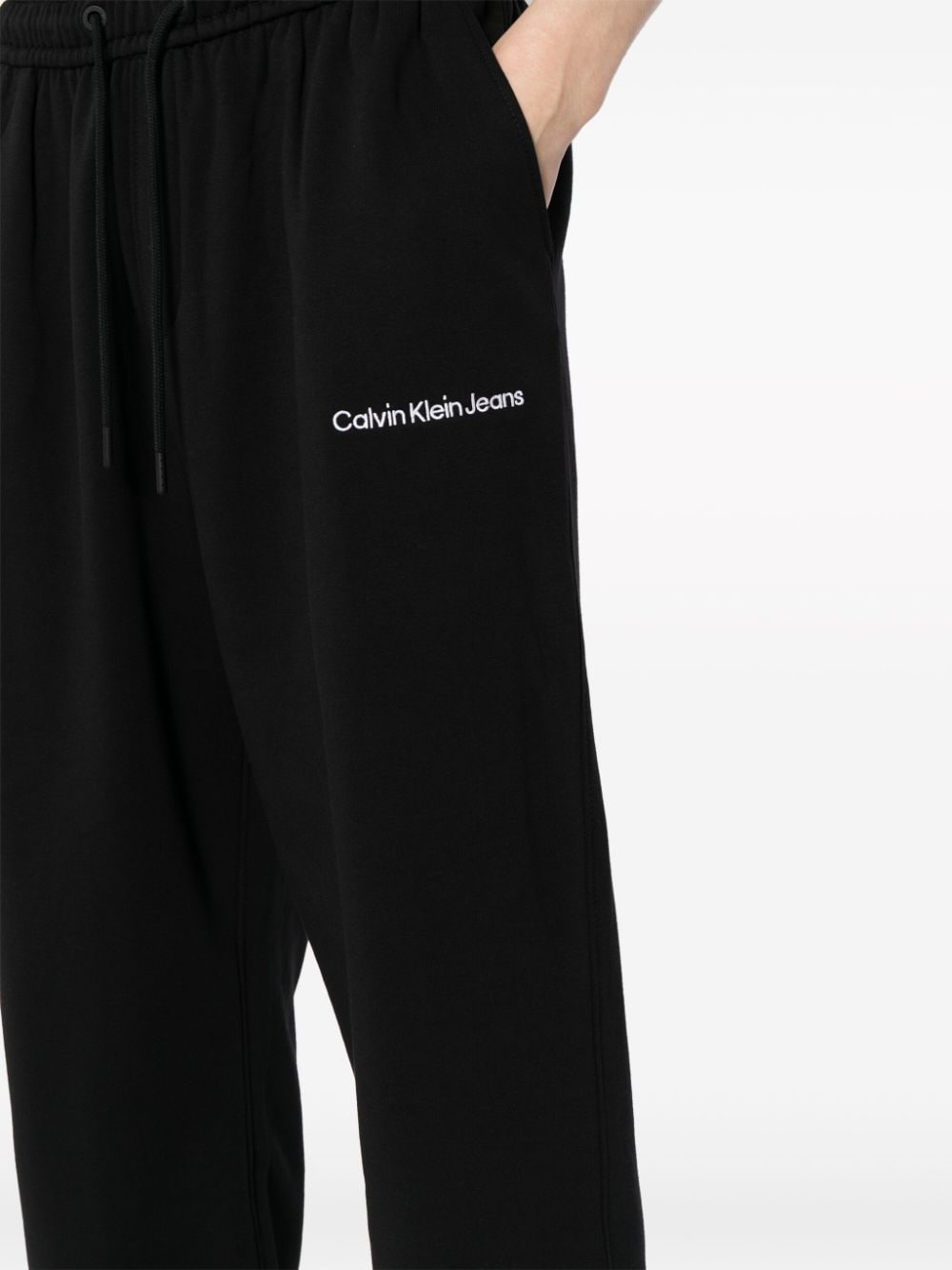 Calvin Klein Trainingsbroek met geborduurd logo Zwart