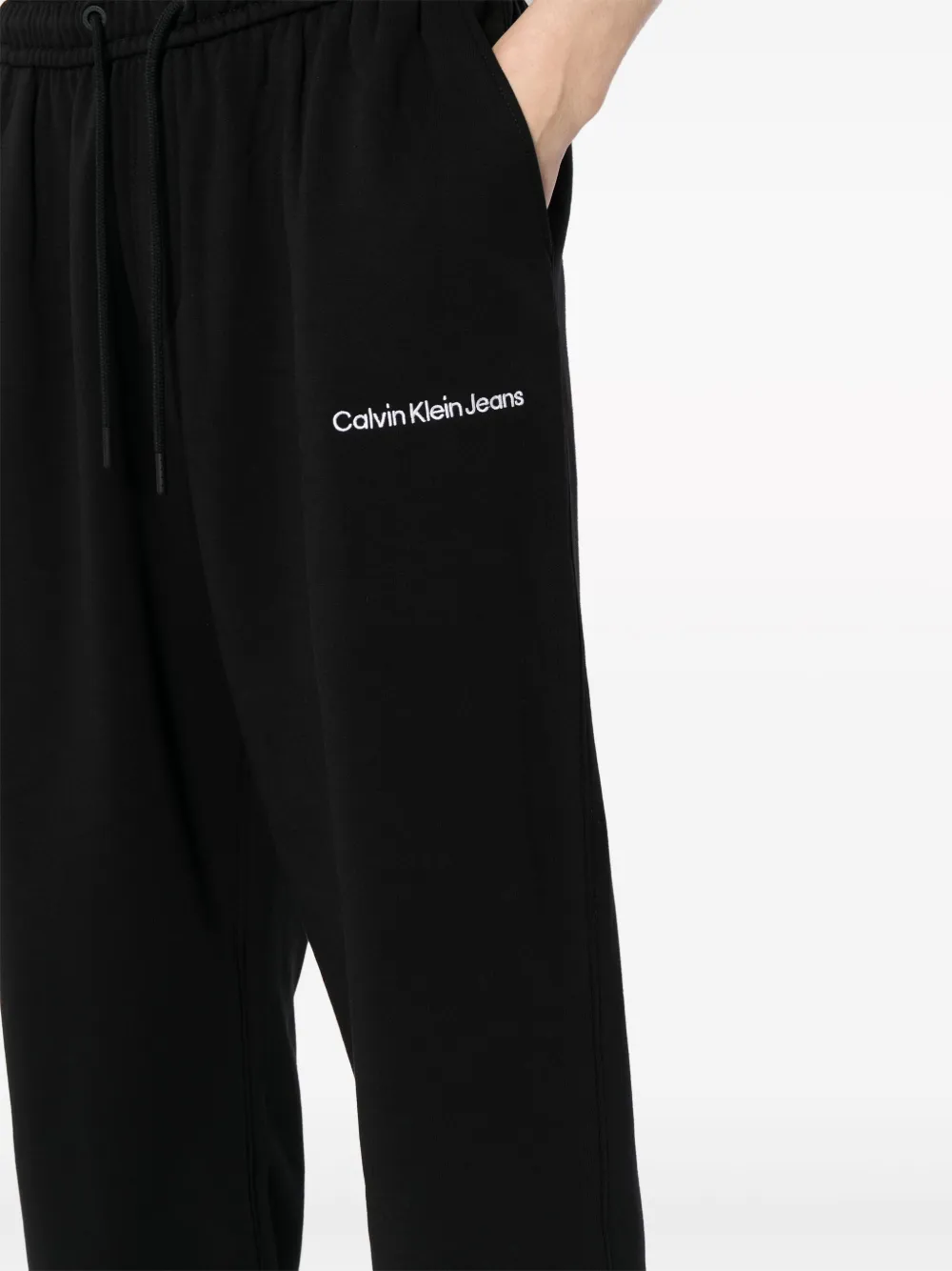 Calvin Klein Trainingsbroek met geborduurd logo Zwart