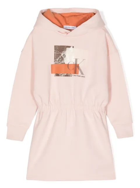 Calvin Klein Kids monogram-print hoodie dress