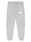 Calvin Klein Kids logo-appliqué cargo track pants - Grey