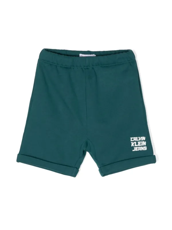 Calvin Klein Kids logo-print Cotton Shorts Green FARFETCH PH