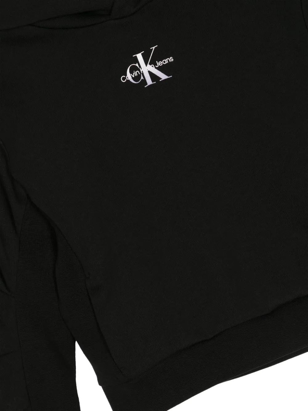 Calvin Klein Kids Katoenen-jersey hoodie met logoprint Zwart