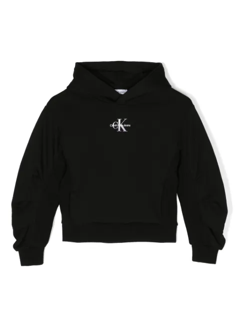 Calvin Klein Kids logo-print cotton-jersey hoodie