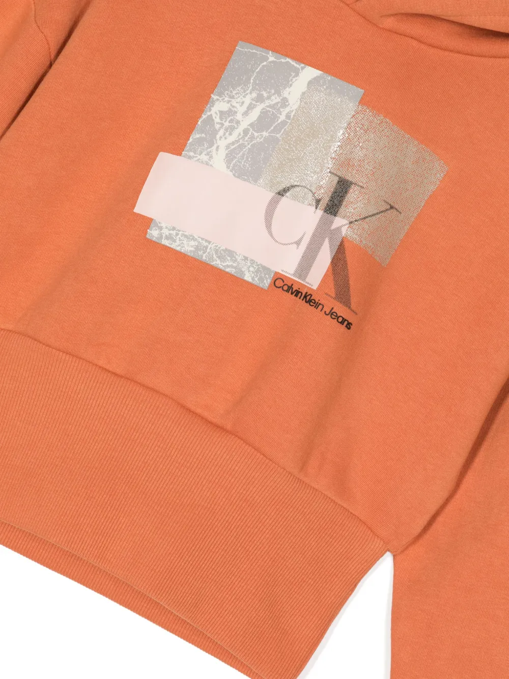 Calvin Klein Kids Hoodie met logoprint Oranje