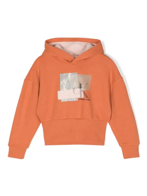 Calvin Klein Kids graphic logo-print hoodie