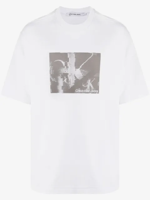 Calvin Klein playera manga corta con logo estampado