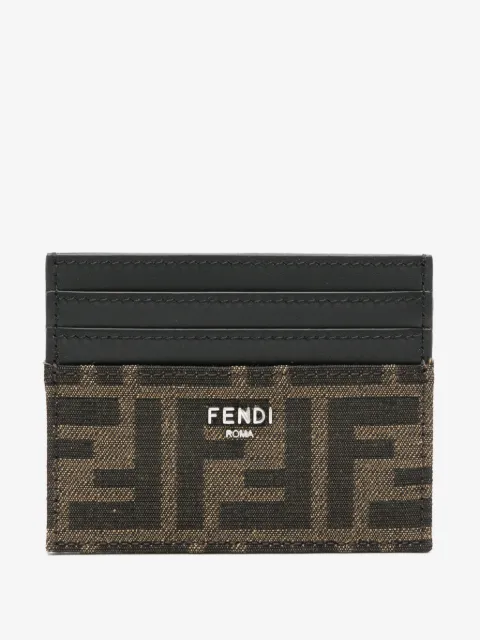FENDI tarjetero con motivo FF jacquard