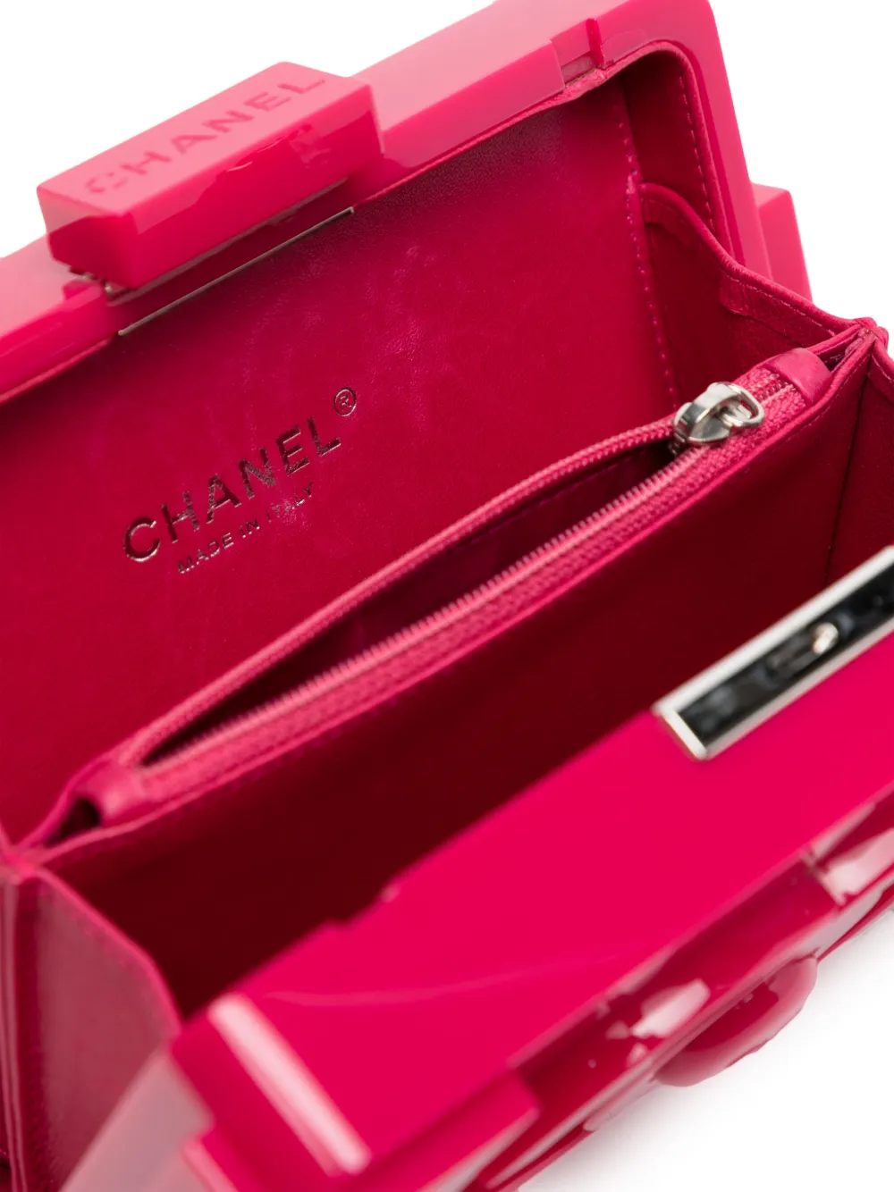 Pre-owned Chanel Lego Chain-link Crossbody Bag In Pink