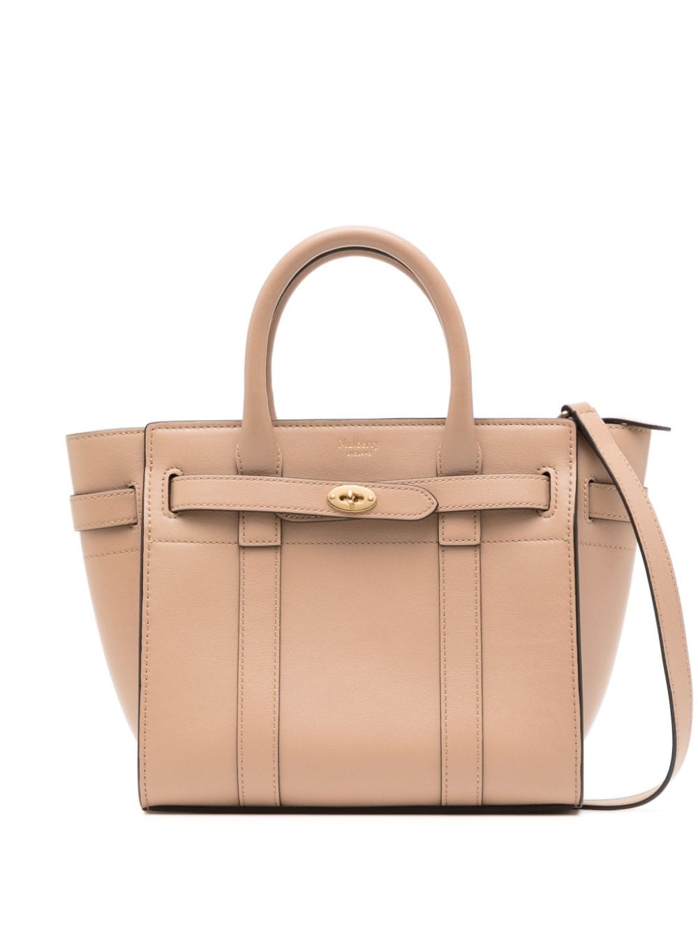 Mulberry Zipped Bayswater Leather Mini Bag In 粉色