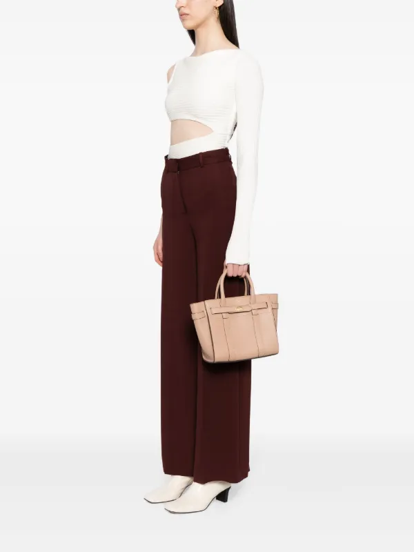 Mulberry Zipped Bayswater Leather Mini Bag | Pink | FARFETCH SG