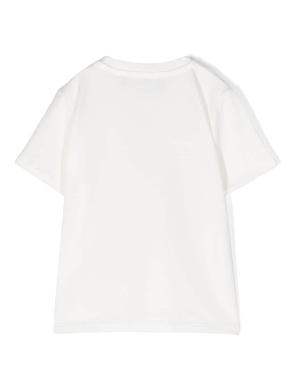 Shop Versace Medusa Head-print Cotton T-shirt In Neutrals