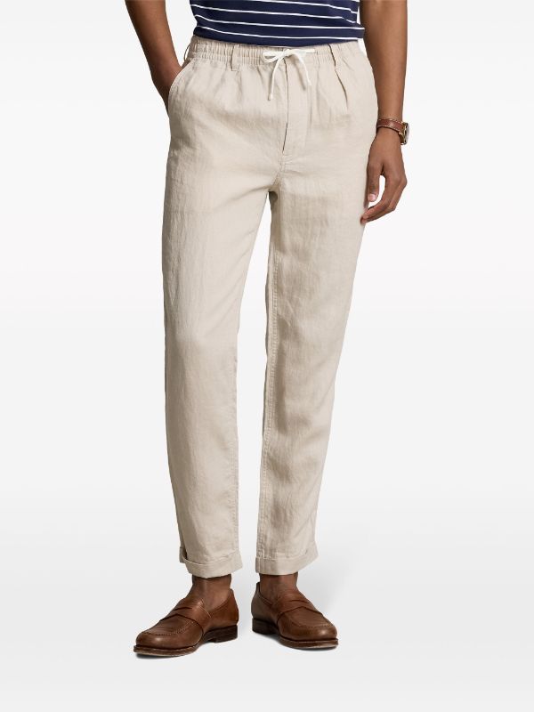 Polo Ralph Lauren Drawstring Linen Trousers - Farfetch