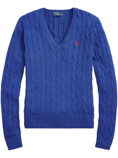 Polo Ralph Lauren logo-embroidered cable-knit sweatshirt