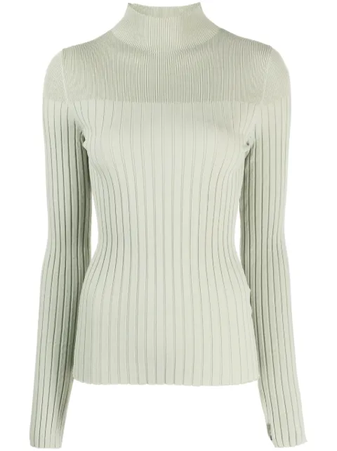 Calvin Klein top tejido de canalé manga larga