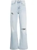Calvin Klein Jeans ripped-detail bootcut jeans - Blue