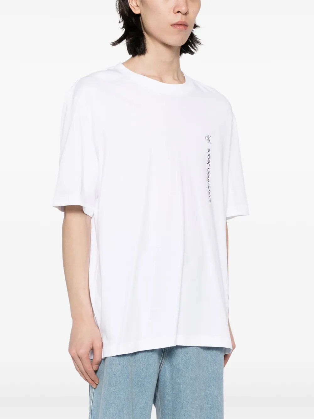 Calvin Klein Katoenen T-shirt met logoprint Wit