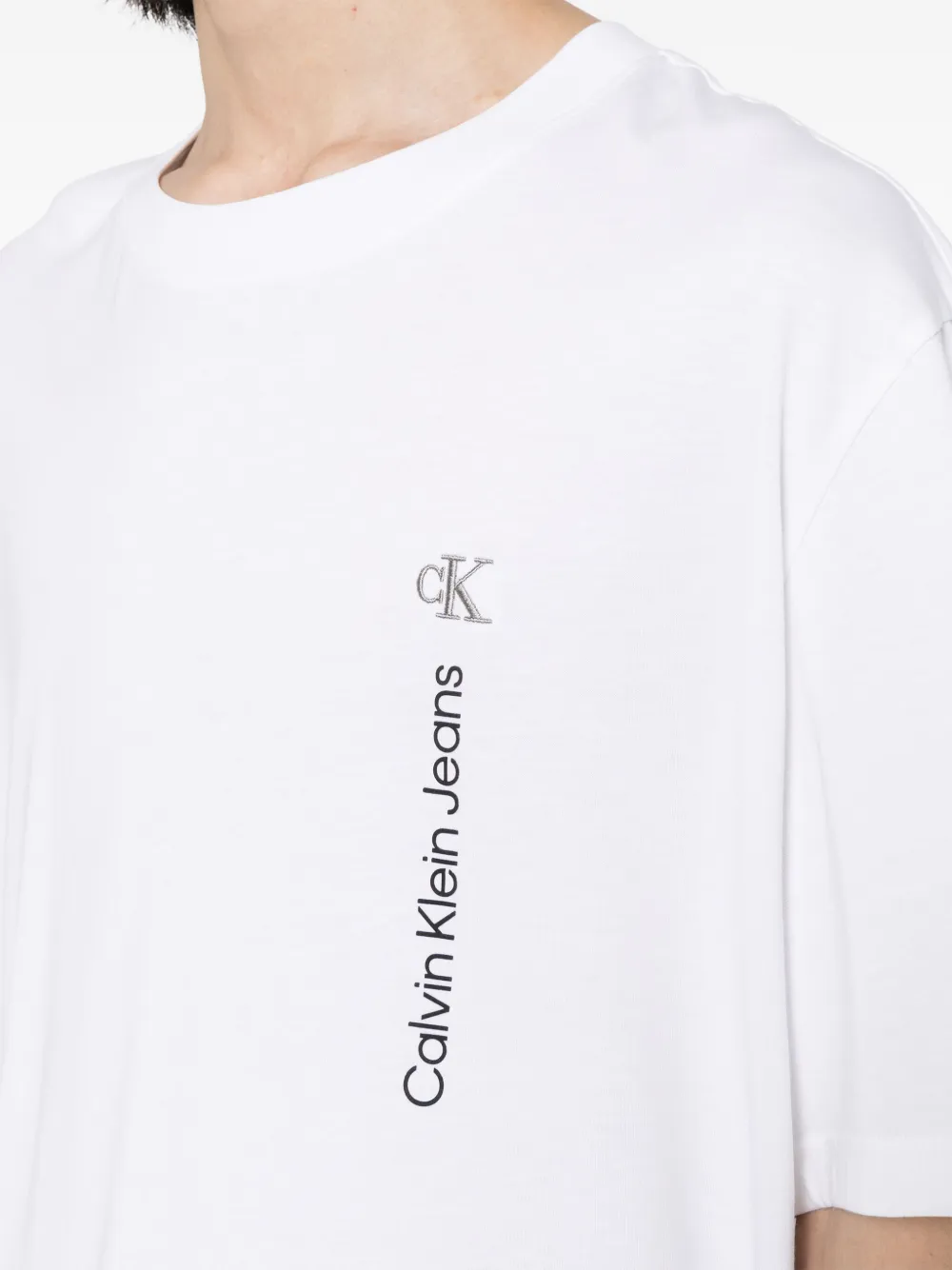Calvin Klein Katoenen T-shirt met logoprint Wit