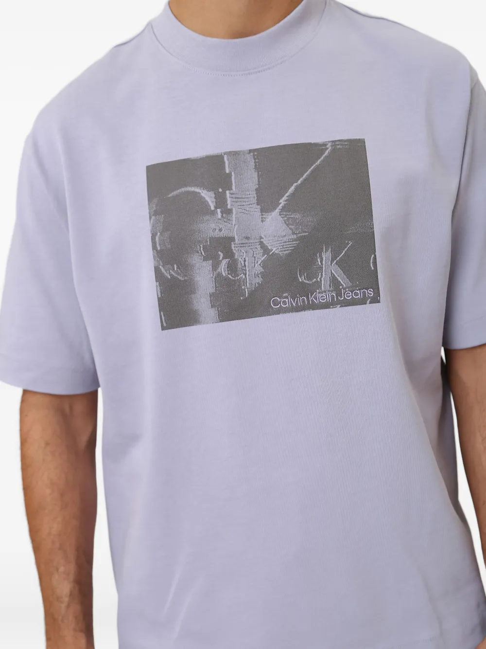 Calvin Klein T-shirt met grafische print Paars