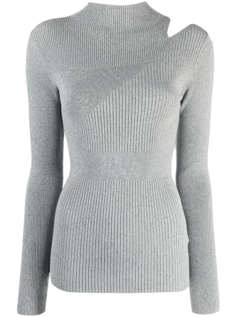 Calvin Klein cut-out ribbed-knit top
