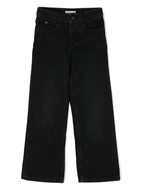 Calvin Klein Kids جينز بقصة واسعة وتأثير باهت