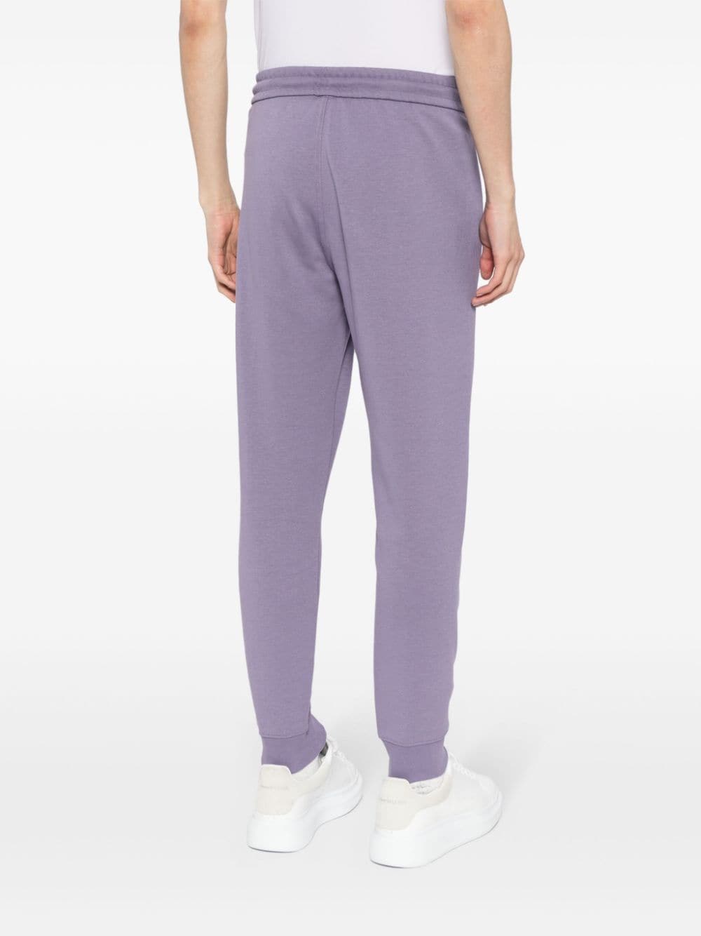 Shop Calvin Klein Logo-print Cotton-blend Track Pants In Purple
