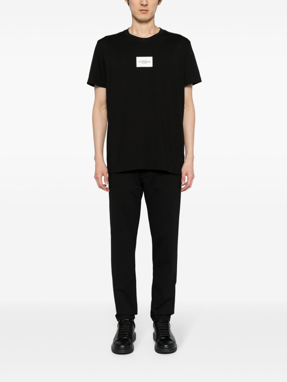 Calvin Klein Comfort broek met logoband Zwart