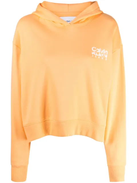 Calvin Klein logo-print cotton hoodie
