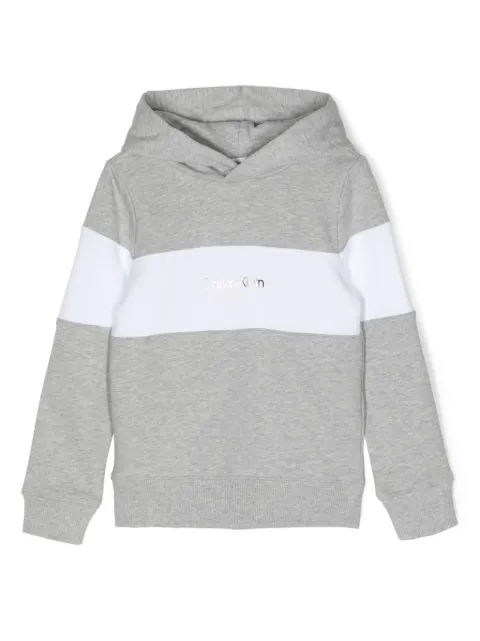 Calvin Klein Kids colour-block logo-print hoodie