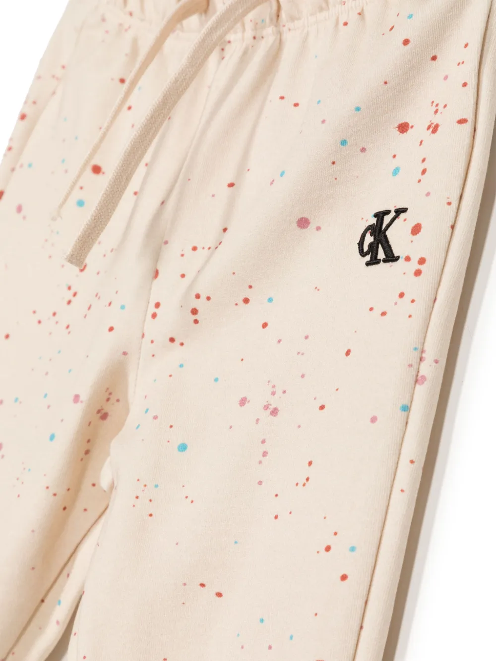 Shop Calvin Klein Sprinkles Logo-embroidered Tracksuit Set In Neutrals
