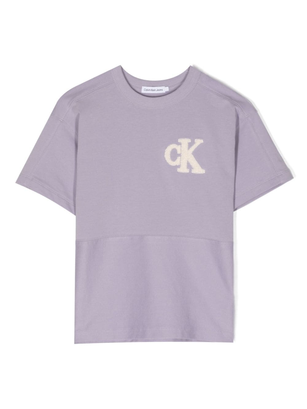 Calvin Klein Logo-appliqué T-shirt In 紫色
