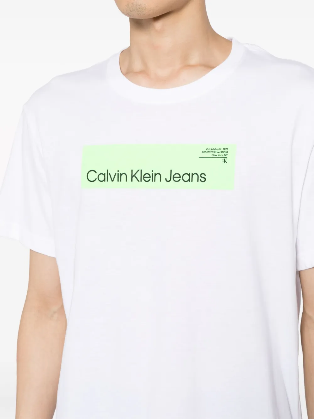 Calvin Klein Katoenen T-shirt met logoprint Wit