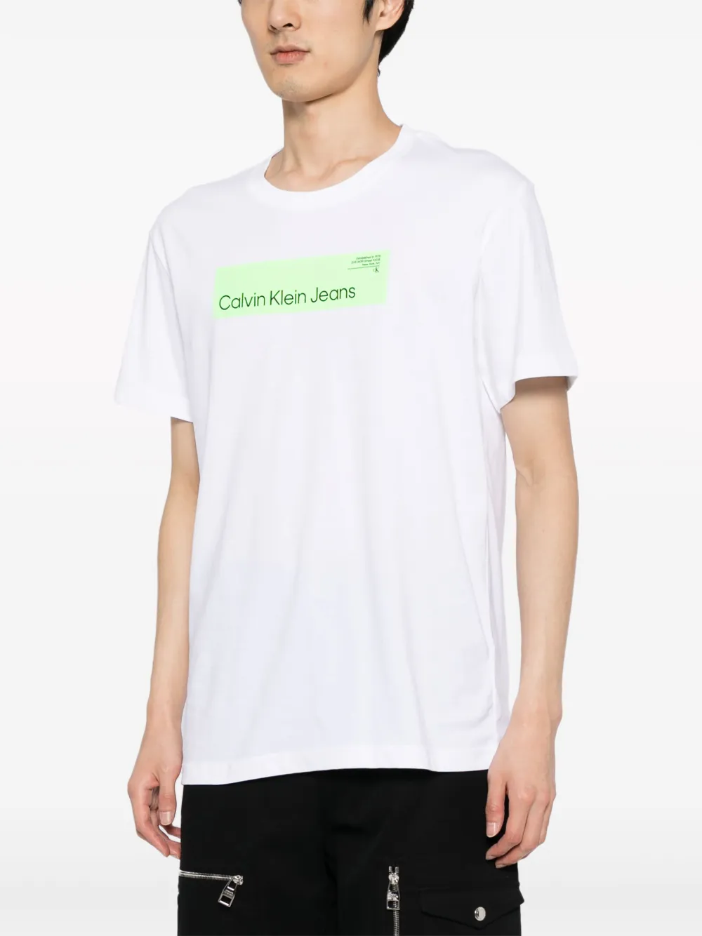 Calvin Klein Katoenen T-shirt met logoprint Wit