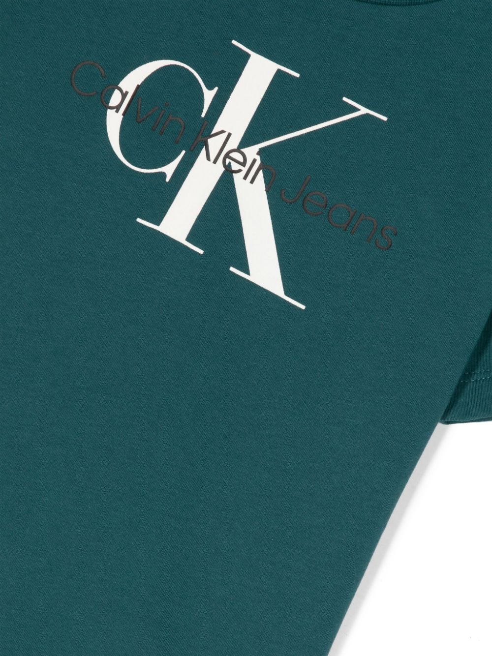 Shop Calvin Klein Logo-print Cotton T-shirt In Green