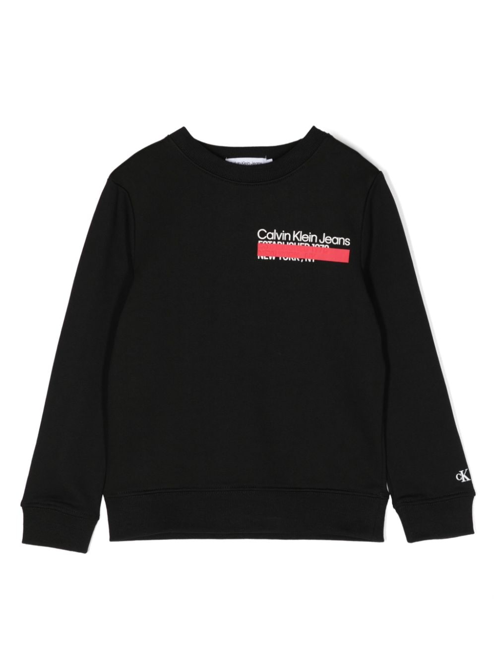 Calvin Klein Hero Logo-print Sweatshirt In 黑色