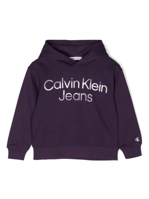 Calvin Klein Kids Hero logo-print cotton-terry hoodie
