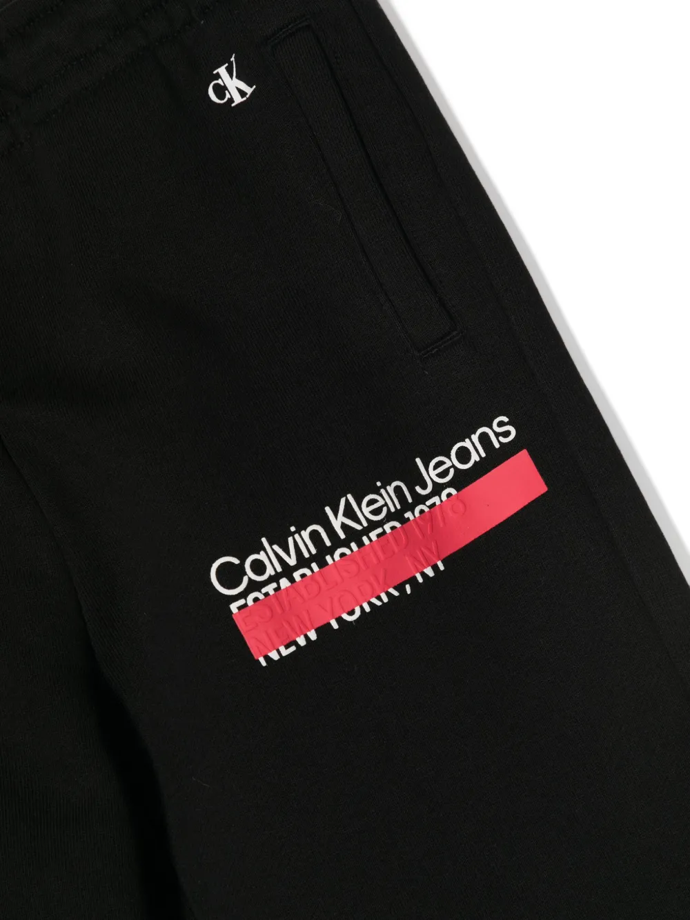 Calvin Klein Kids Trainingsbroek met logoprint Zwart