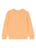Calvin Klein Kids logo-print cotton sweatshirt - Orange