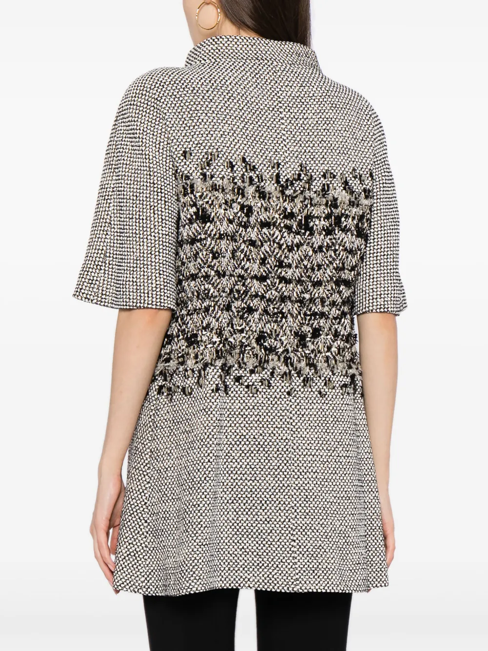 Pre-owned Chanel Short-sleeve Tweed Jacket In White