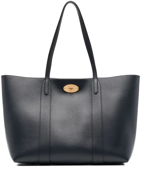 Mulberry grained leather tote bag