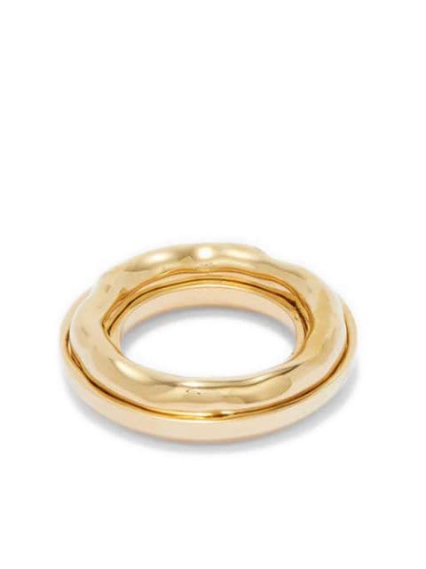 Jil Sander logo-engraved band ring