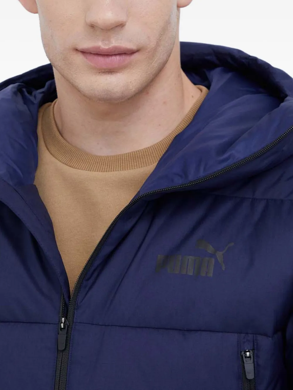 PUMA Jas met logoprint Blauw