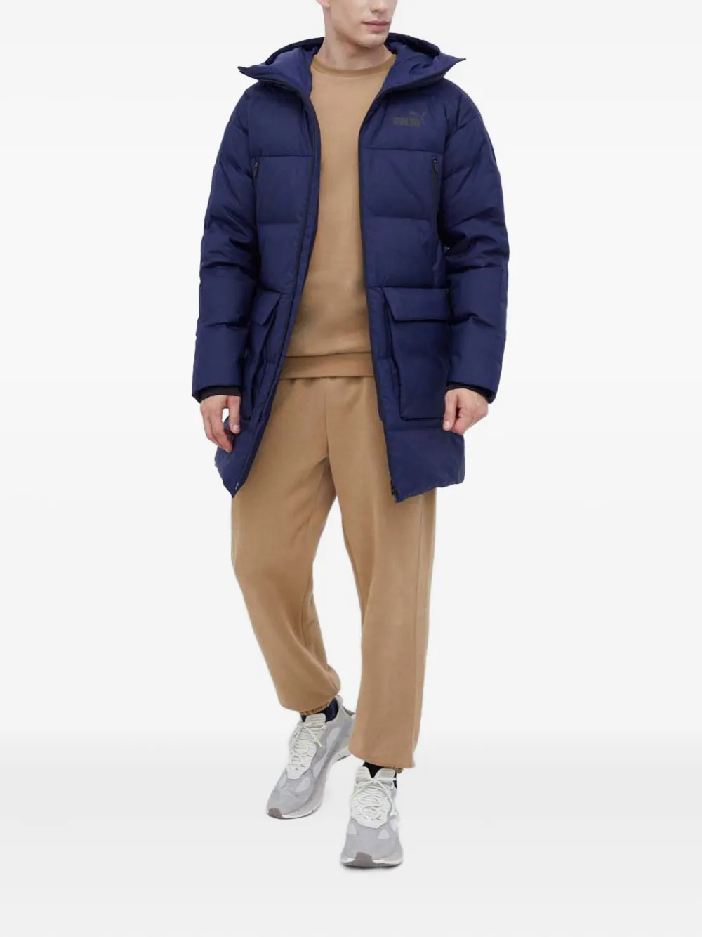 PUMA logo-print hooded coat | Down Coats | Image 2