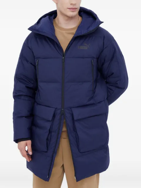 PUMA logo-print hooded coat