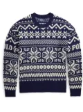Polo Ralph Lauren patterned intarsia-knit wool-blend jumper - Blue
